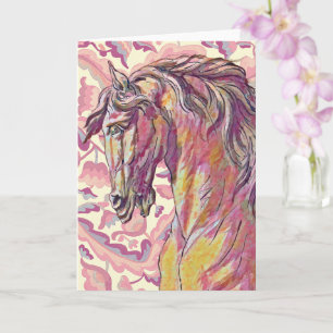 Vintage Stil Starkt Warrior Horse Art Note Card Kort
