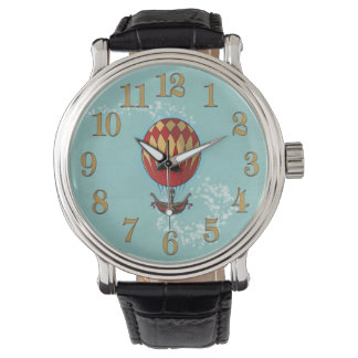 Vintage-Stil Steampunk Luftballong Watch Armbandsur
