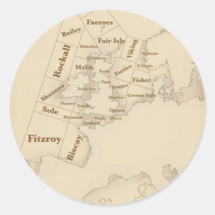 Vintage stil Storbritannien och Irland Shipping Fo Runt Klistermärke