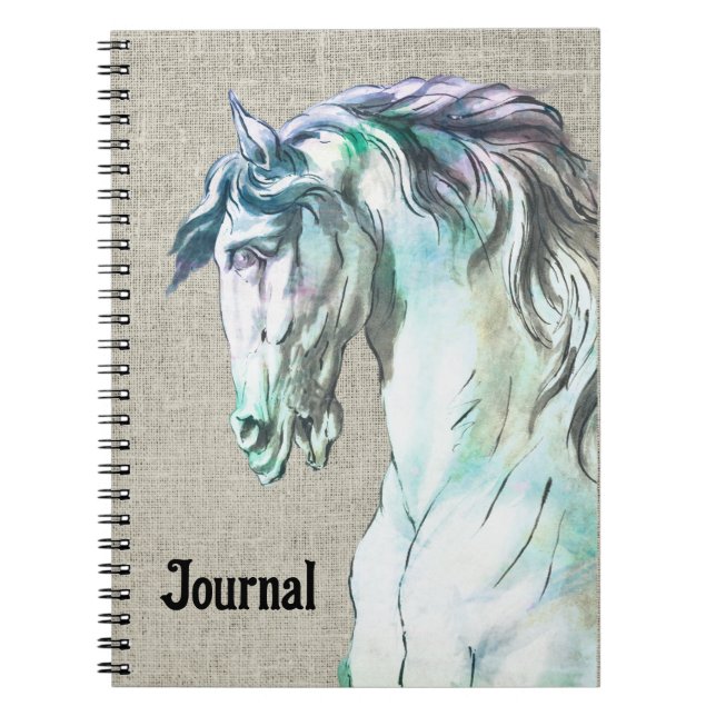 Vintage Stil Strong Horse Art Journal Anteckningsbok (Framsidan)