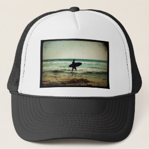 Vintage Stil Surfer Silhouette Keps