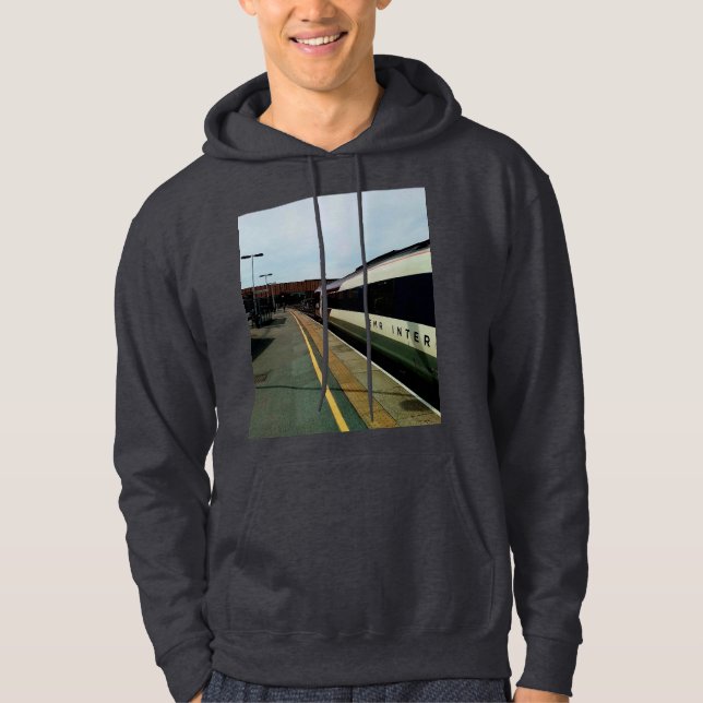Vintage stil tåg hoodie (Framsida)