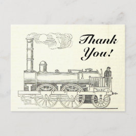Vintage Stil Tåg Locomotive, Tack! Vykort