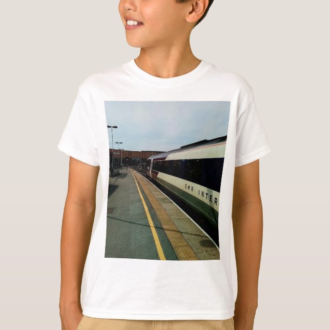Vintage stil tåg t shirt (Framsida)