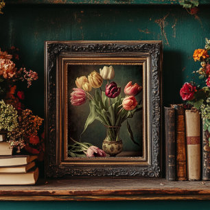 Vintage Stil Tulip Blommigt Art Poster