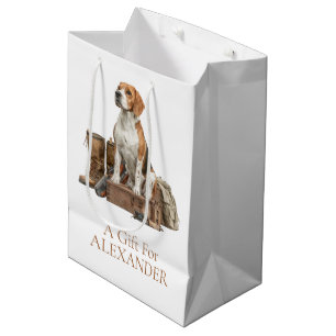 Vintage stil Vattenfärg Jakt Hund Hundduk