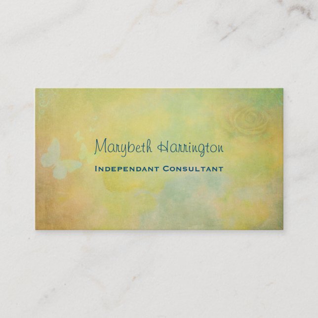 Vintage Stil Vattenfärgsbakgrund Visitkort (Framsida)
