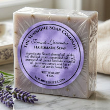 Vintage stil-vävda lila folie soap kosmetisk