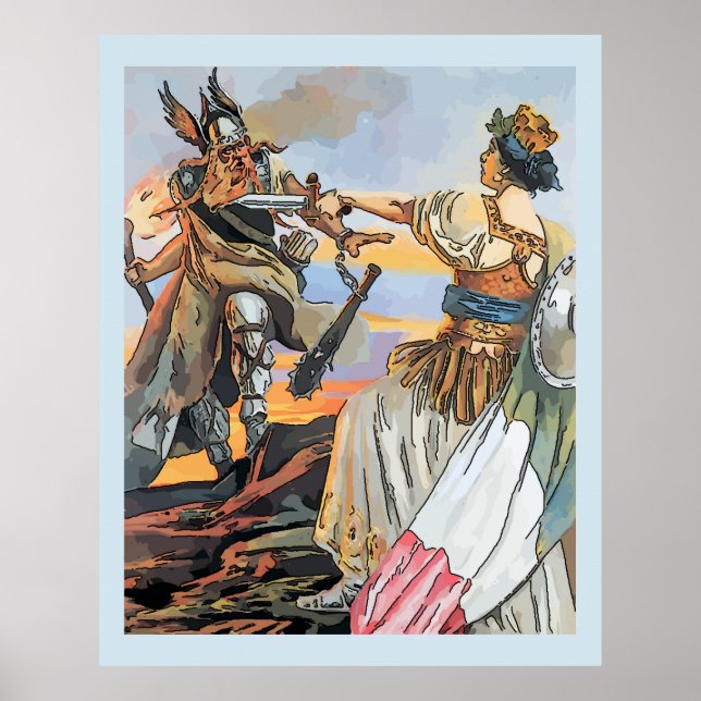 Vintage Stil Viking Poster (Framsidan)