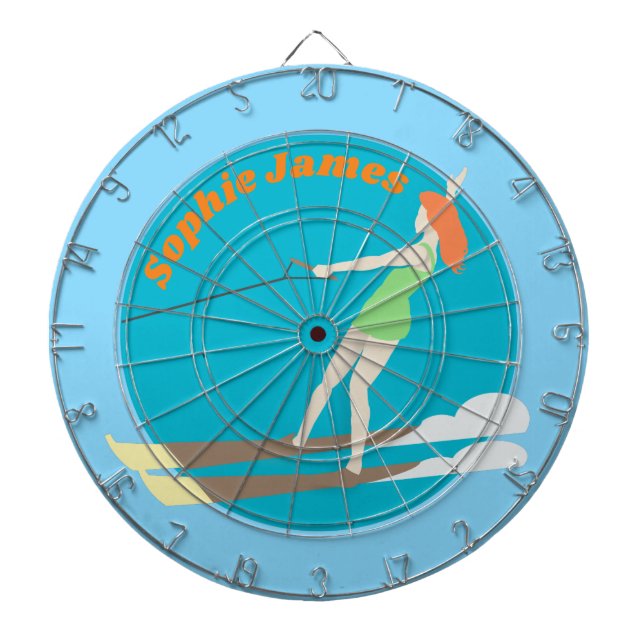 Vintage-stil Waterski Darttavla (Framsidan)