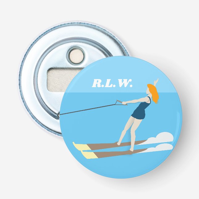 Vintage-stil Waterski Flasköppnare (Framsidan)