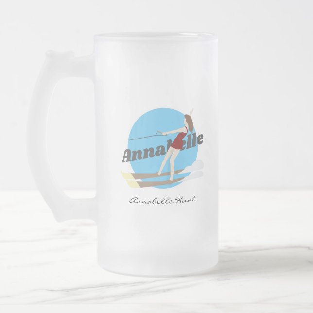 Vintage-stil Waterski Frostat Ölglas (Vänster)