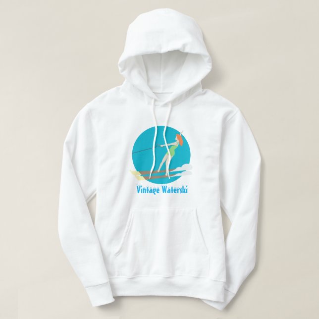 Vintage-stil Waterski Hoodie (Design framsida)
