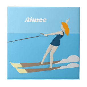 Vintage-stil Waterski Kakelplatta