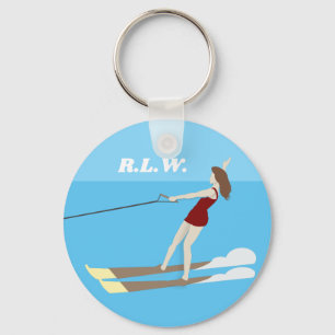Vintage-stil Waterski Nyckelring