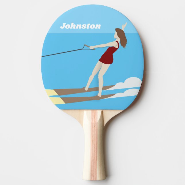 Vintage-stil Waterski Pingisracket (Framsidan)