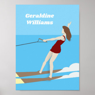 Vintage-stil Waterski Poster