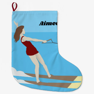 Vintage-stil Waterski Stor Julstrumpa