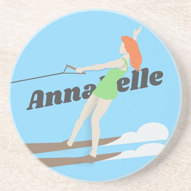 Vintage-stil Waterski Underlägg (Framsidan)