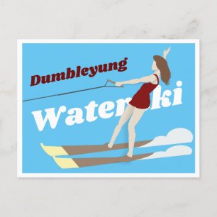 Vintage-stil Waterski Vykort