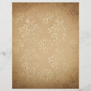 Vintage Stila Damaskklädd Scrapbookpapper