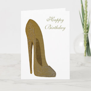 Vintage Stiletto High Heel Shoe Art Gifts Kort