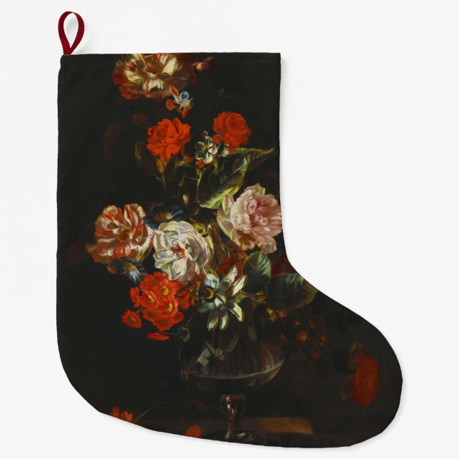 Vintage still Life with Flowers Stor Julstrumpa (Framsidan)