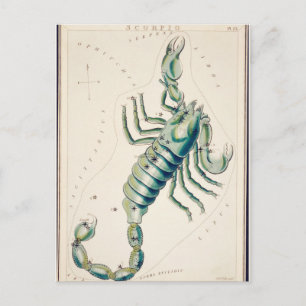 Vintage stjärnbildsillustration vykort