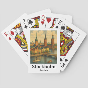 Vintage Stockholm Sverige Nordic Travel Casinokort