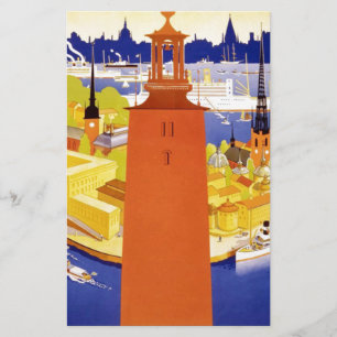 Vintage Stockholms Sverige Brevpapper