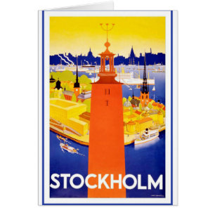 Vintage Stockholms Sverige Hälsningskort
