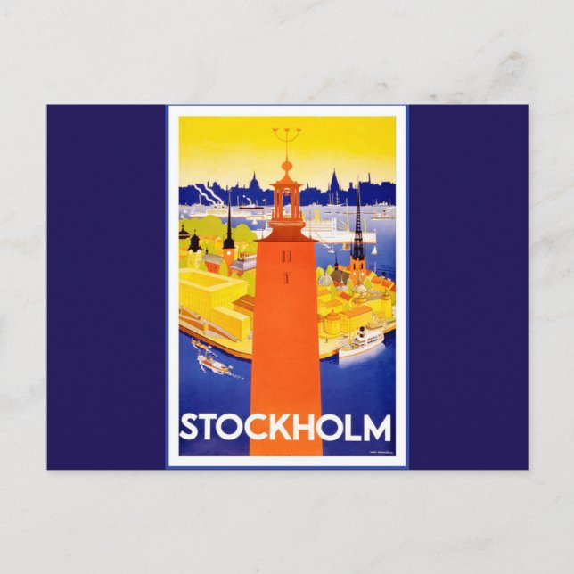Vintage Stockholms Sverige Vykort (Framsida)