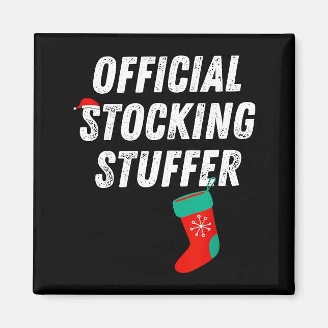 Vintage Stocking Stuffer Stocking Matching Couple  Magnet (Framsidan)