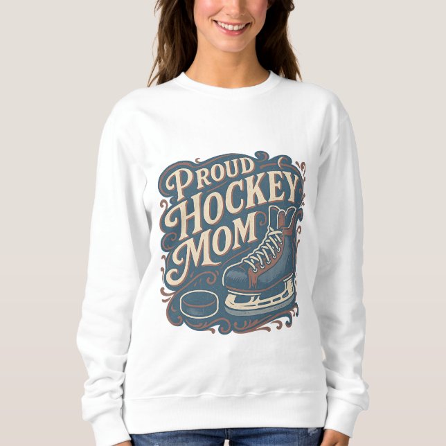 Vintage Stolt Hockeymamma Isdesign T Shirt (Framsida)