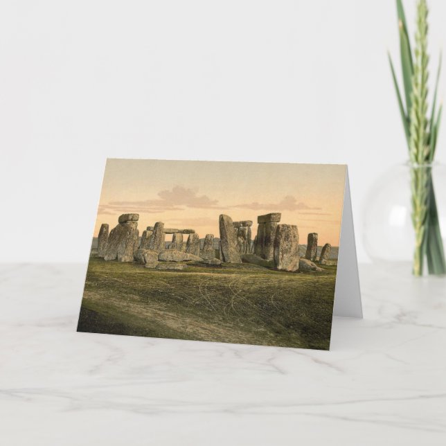 Vintage Stonehenge noterar kortet Kort (Framsida)