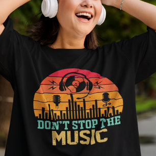 Vintage Stoppa inte musikerhörlurarna T Shirt