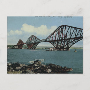 Vintage Storbritannien, Edinburgh, Forth Bridge Vykort