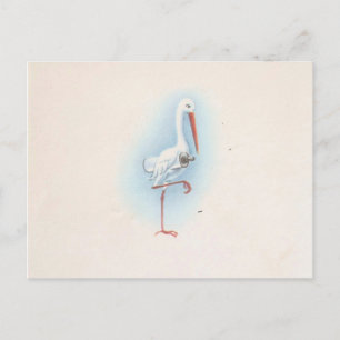 Vintage Stork Vykort