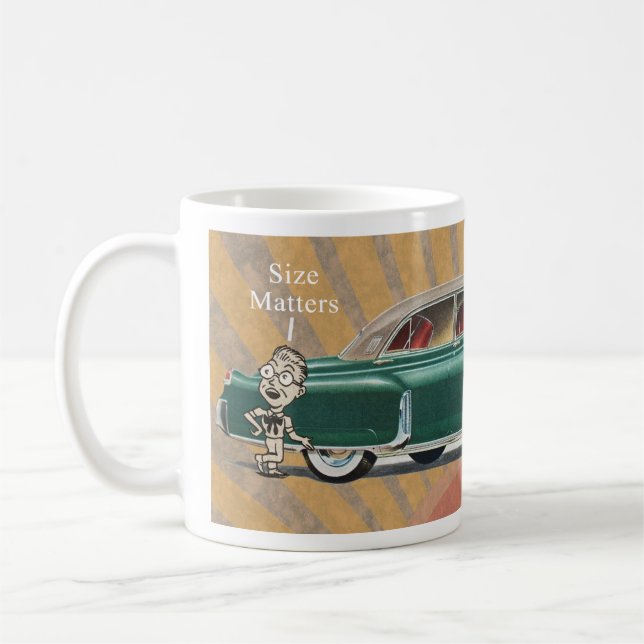 VINTAGE "STORLEKA FRÅGOR" OCH MER KAFFEMUGG (Vänster)