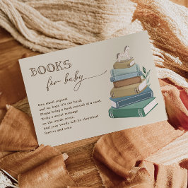 Vintage Storybook Books for Baby Shower Tilläggskort