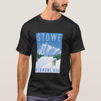 Vintage Stowe Snö Mountain Vermont Ski Exdoor Sk T Shirt