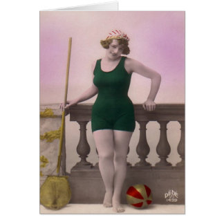 Vintage - strand hälsningskort