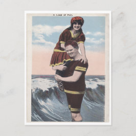 Vintage strand par vykort