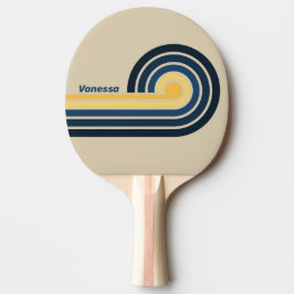 Vintage strand sandränder med namn pingisracket