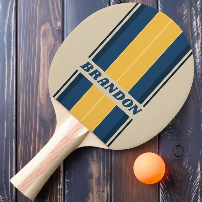 Vintage strand sandsurfingbräda ränder med namn pingisracket (Skapare uppladdad)