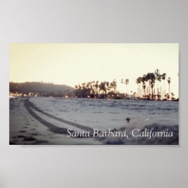 Vintage strand Santa Barbara Poster