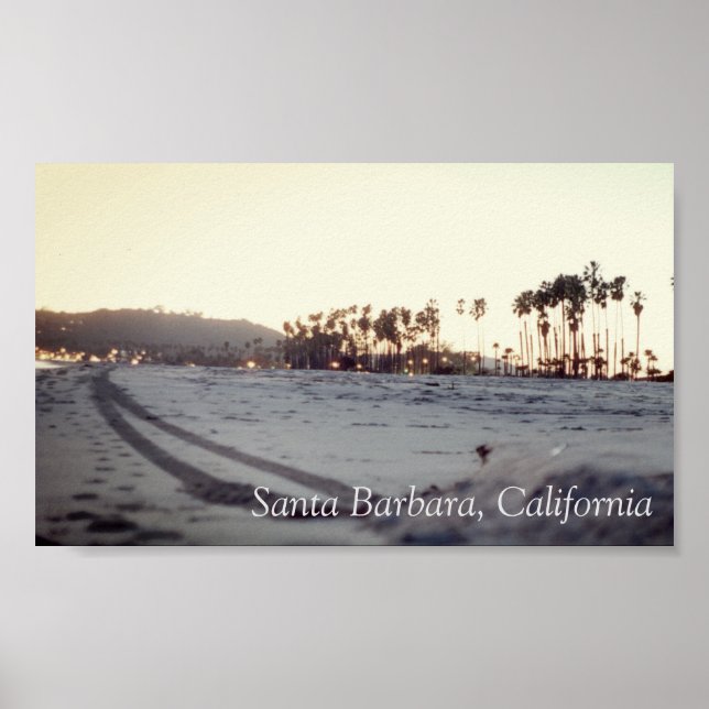 Vintage strand Santa Barbara Poster (Framsidan)