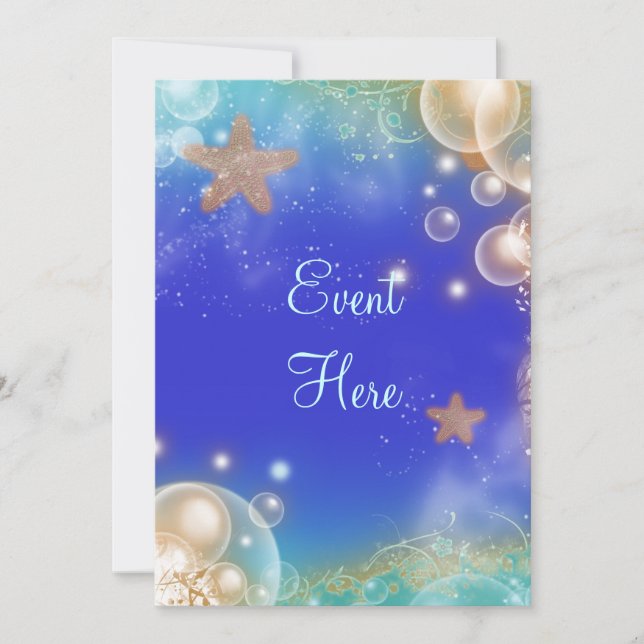 Vintage strandskal elegant bröllop inbjudningar (Framsida)