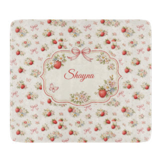 Vintage Strawberry Floral Seamless cottagecore