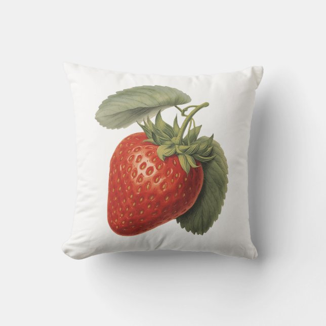 Vintage Strawberry  Kudde (Framsida)